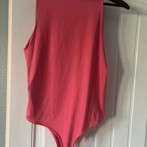 Pink sleeveless bodysuit